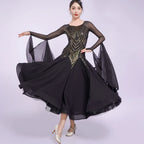 Ballroom Dance Dress | Sequin Glitter Mesh | S-3XL