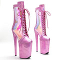 Shiny Platform Ankle Boots - 23cm Pole Dance Heels