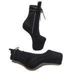 Suede Heelless Platform Ankle Boot – Exotic Stage & Pole Dance
