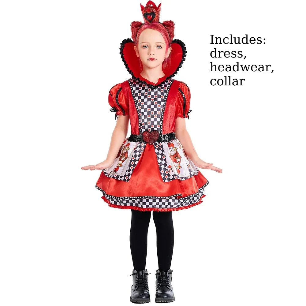 Queen of Hearts Costume | Ball Gown | Poker Queen Dress