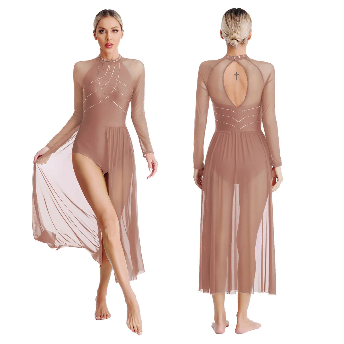 Lyrical Dance Dress | Flowing Split Mesh