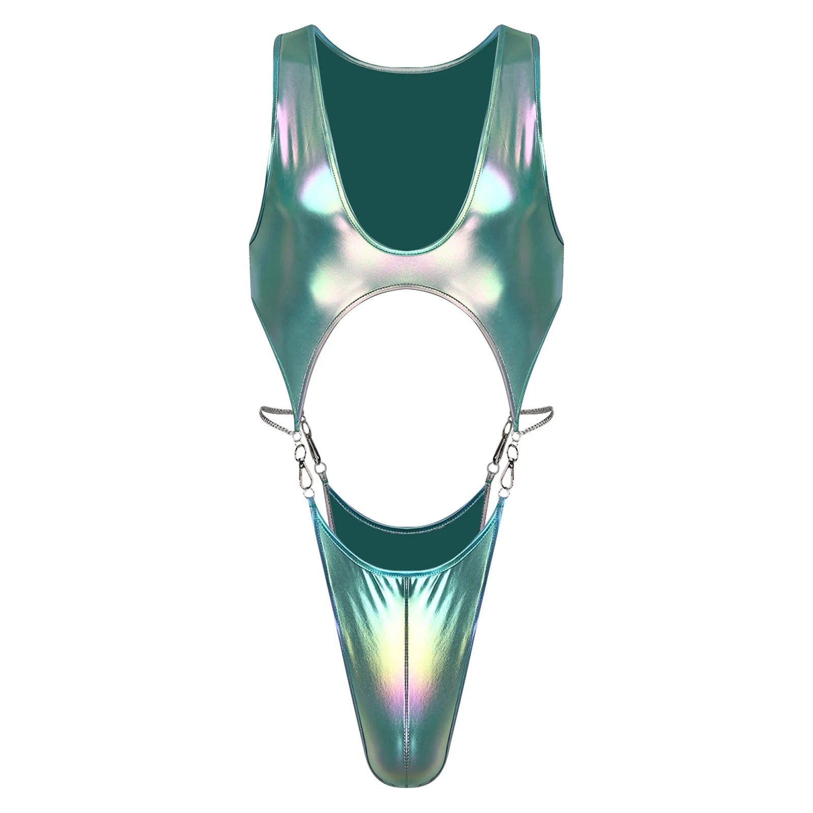 Men's Metallic Cutout Bodysuit Monokini | 2 Colors