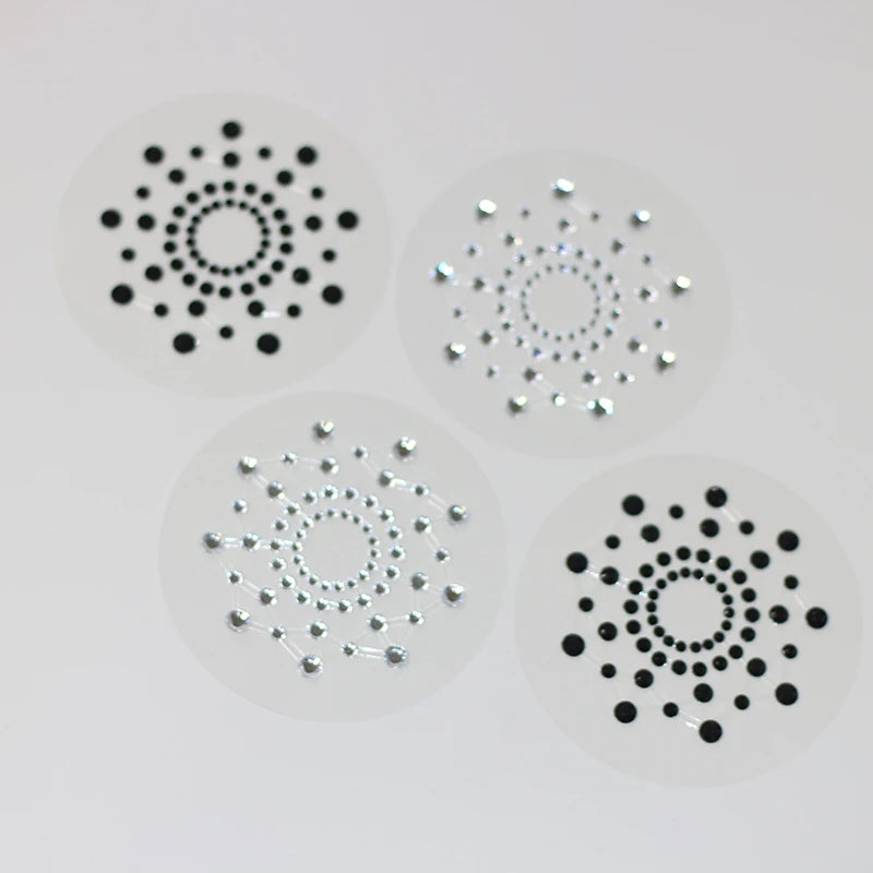 Rhinestone Nipple Covers — Black or White