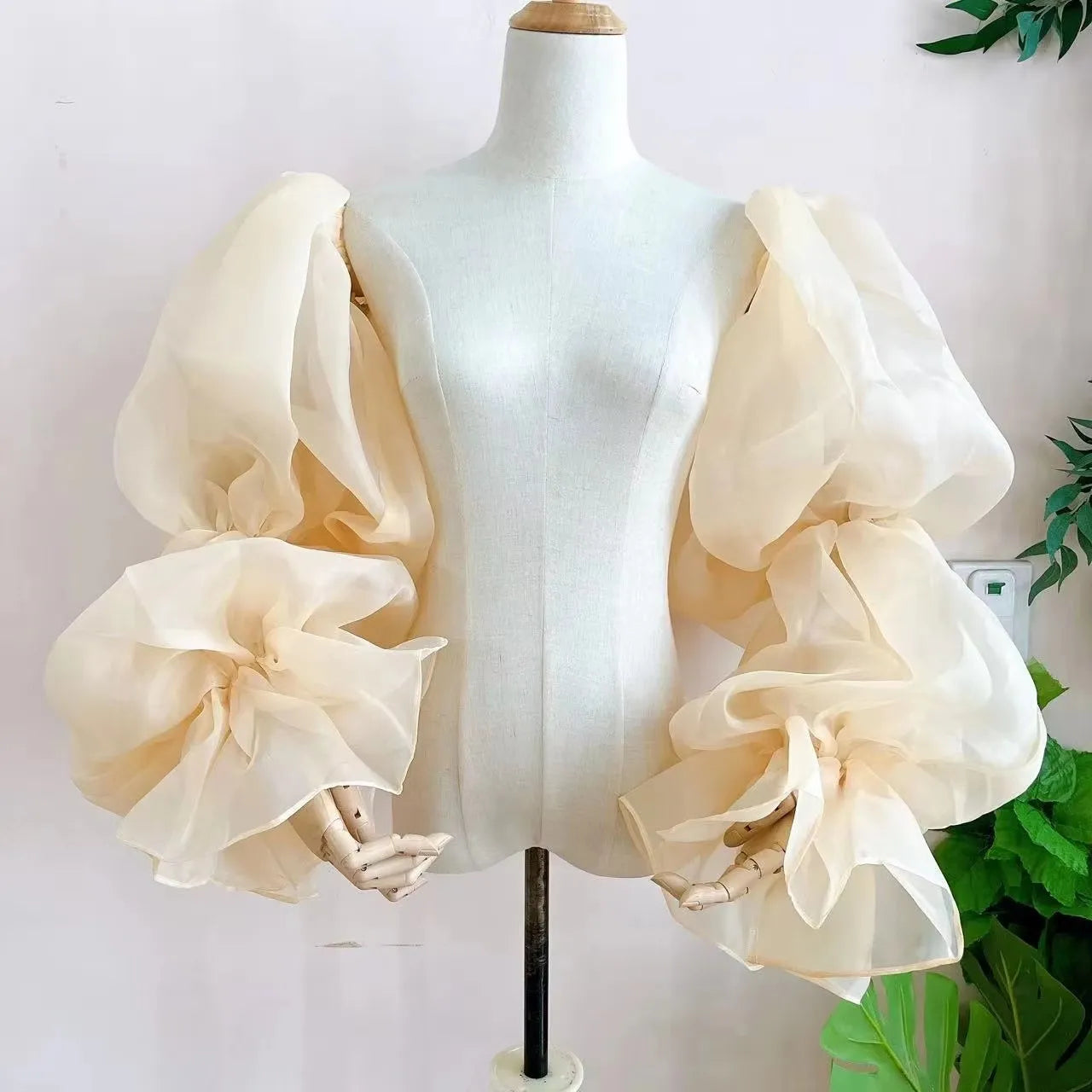 Puffy Organza Detachable Sleeves | Pageant & Bridal Accessory
