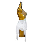 Fringe Crystal Latin Dance Dress with Accessories Set — Competition & Samba