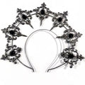 Regal Spiked Rhinestone Halo Headpiece
