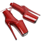 10-Inch Shiny Ankle Boots - Platform Dance Boots