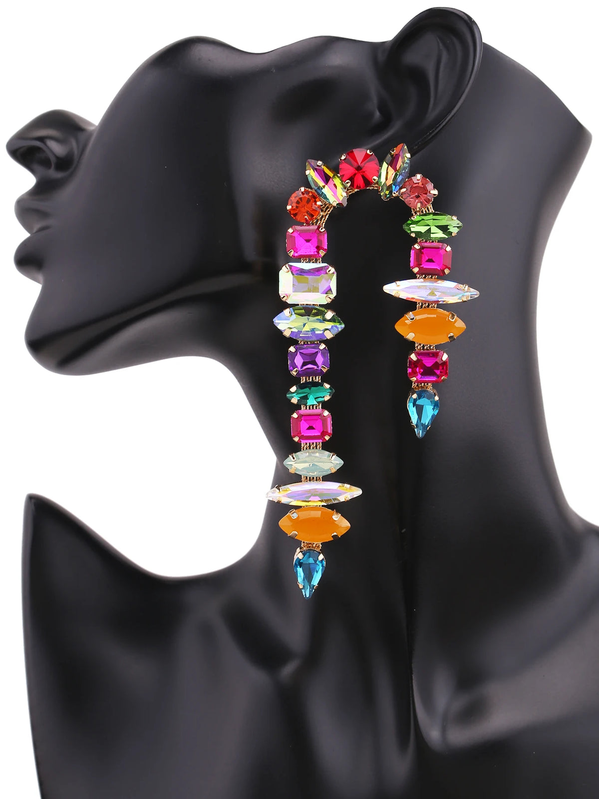 Rhinestone Drop Earrings | Tassel Sparkle