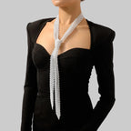 Rhinestone Fishnet Scarf - Sparkly Mesh Shawl Accessory