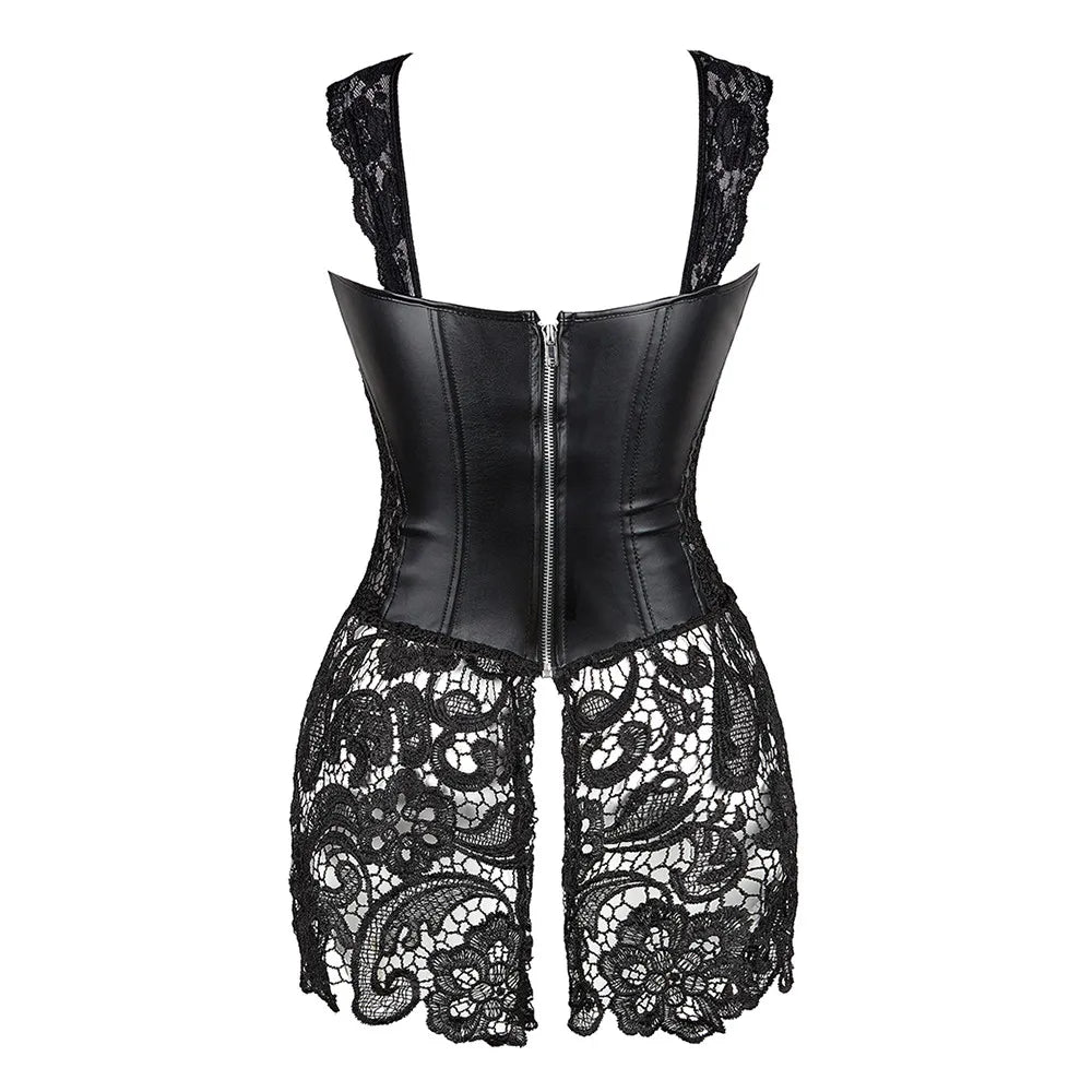 Gothic Lace-Up Corset | Plus Sizes | Black & Red