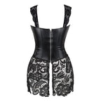 Gothic Lace-Up Corset | Plus Sizes | Black & Red