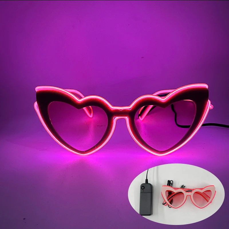 EL Wire Glow Glasses | LED Neon Goggles | 22 Colors