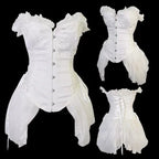 Satin Gothic Overbust Corset | Tulle Skirt | Victorian Bustier