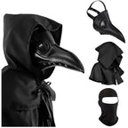 Plague Doctor Mask Set | Beak Mask & Hooded Cloak | 3-in-1