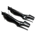 26CM Patent Platform Pole Dance Thigh-High Boots - 10 Inch High Heel Performance Boots