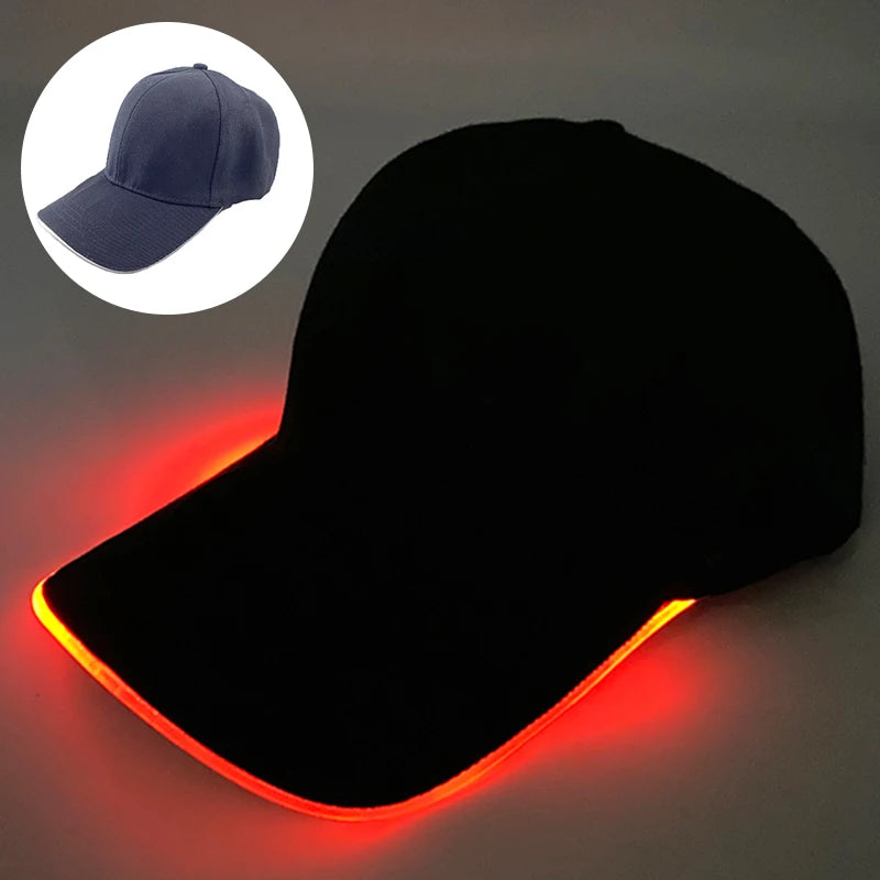 LED EL Wire Baseball Cap | Light-Up Rave Festival Hat