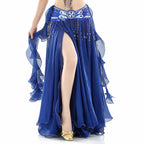 Belly Dance Skirt | Ruffled Double Slit