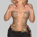 Rhinestone Hollow Out Bandage Tank Top