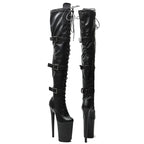 23CM Matte Platform Pole Dance Knee-High Boots - 9 Inch High Heel Performance Boots