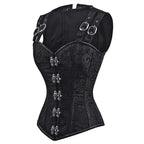Steampunk Gothic Overbust Corset | Steel Boned Jacquard | S–XXL