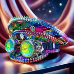 Holographic Disco Captain Hat | Rhinestone Goggles | Size 58/59