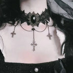 Gothic Lace Choker Necklace | Neo-Gothic & Steampunk