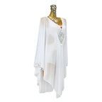 Rhinestone Latin Dance Dress with Accessories Set — White