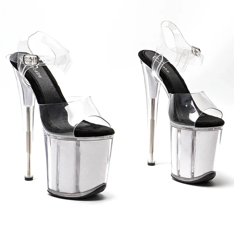 20CM Platform Pole Dance Heels - 8 Inch High Heel Performance Sandals