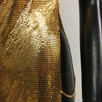 Metal Sequin Halter Mini Dress - Bodycon Party Dress