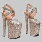Glitter 8-Inch Platform Pole Dance Heels