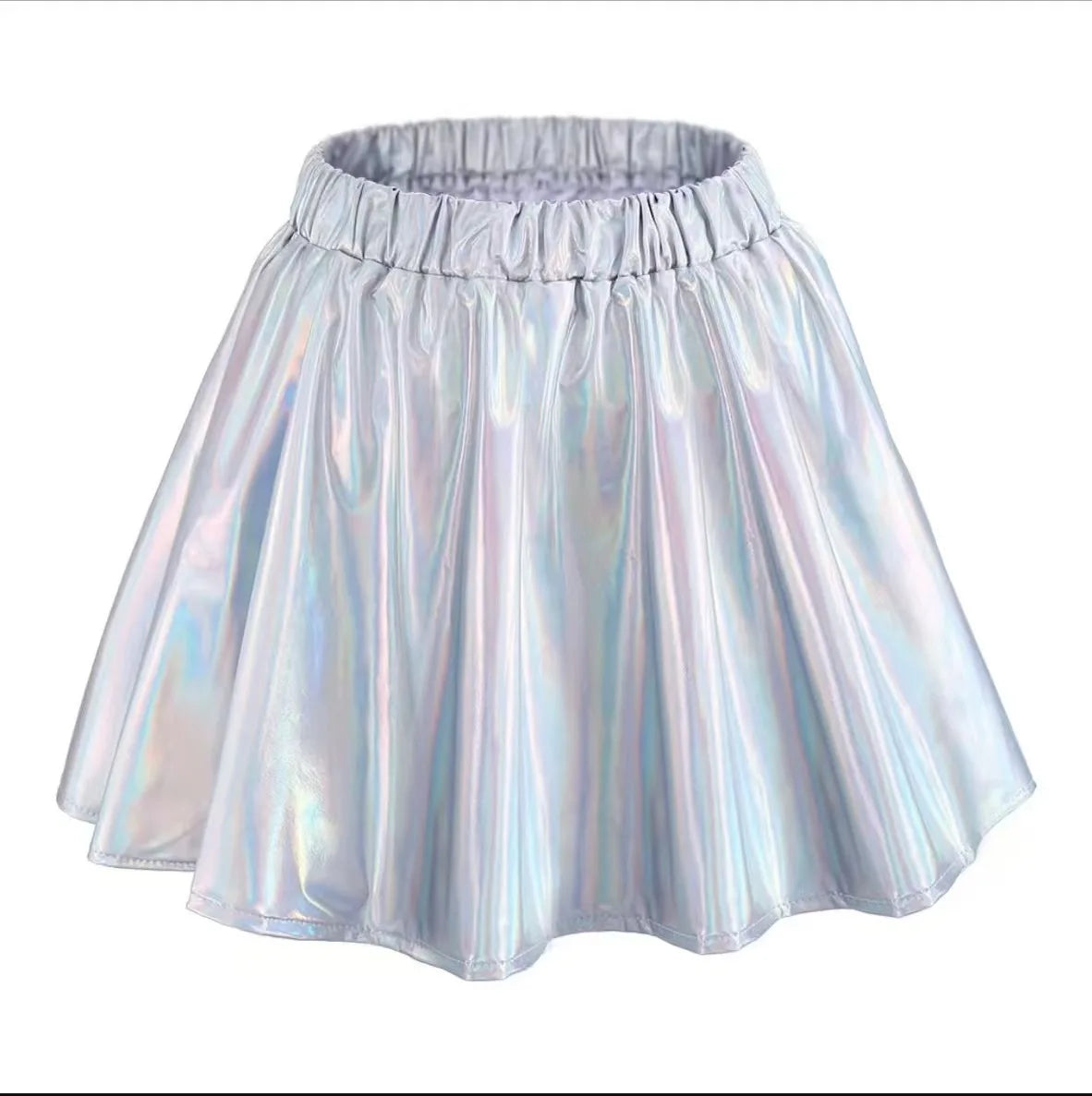 Metallic Swing Stage Skirt | Elastic Waist