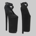 10-Inch Platform Pole Dance Heels - Suede Exotic Dancer Sandals