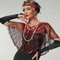 1920s Sequin Beaded Cape | Butterfly Sleeve | Flapper Bolero