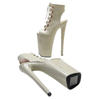 10-Inch Platform Boots with Lace-Up Front - Ankle Boots