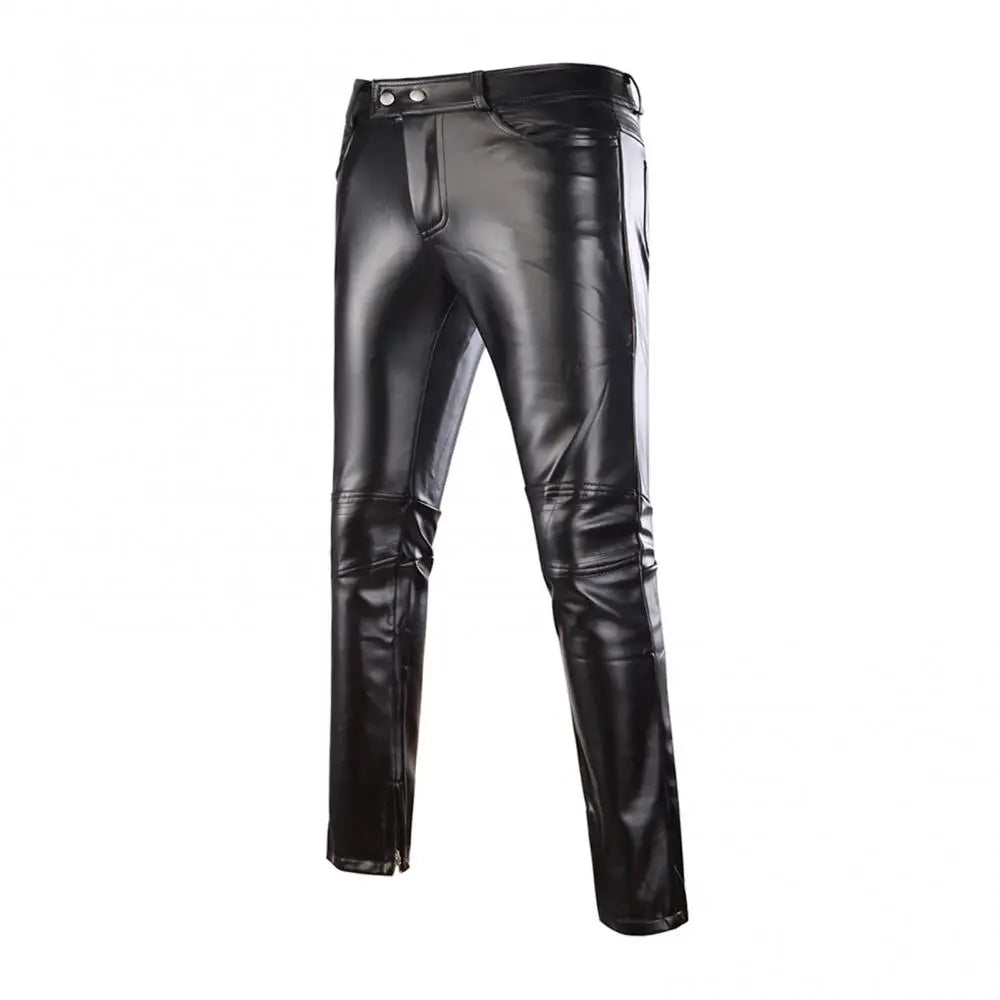Men's Shiny Faux Leather Pants | Skinny Fit | Stage