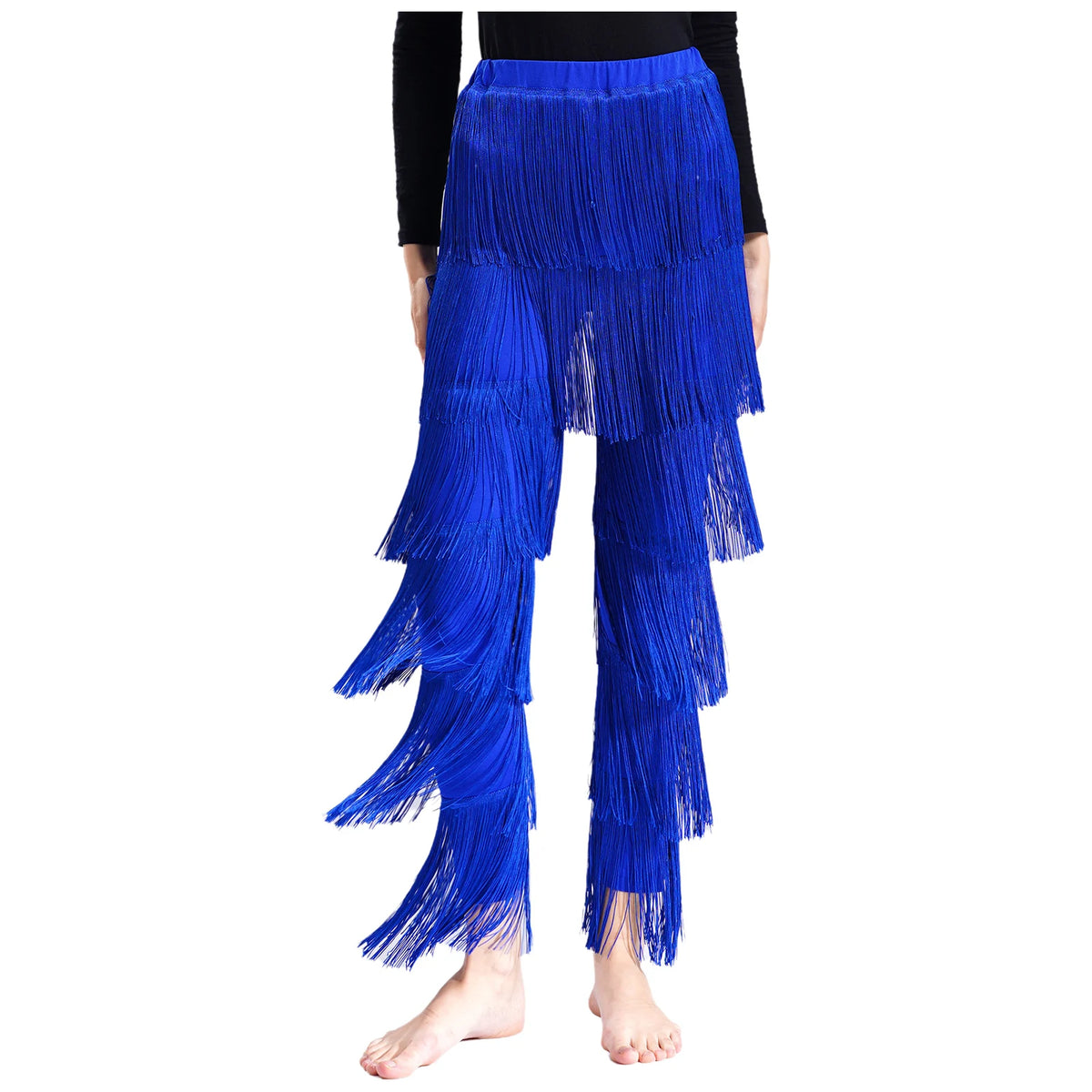 Sequin Tassel Jumpsuit | Halter Neck | Latin Dance