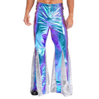 Men's Metallic Flared Disco Pants | Bell Bottom | Sequin