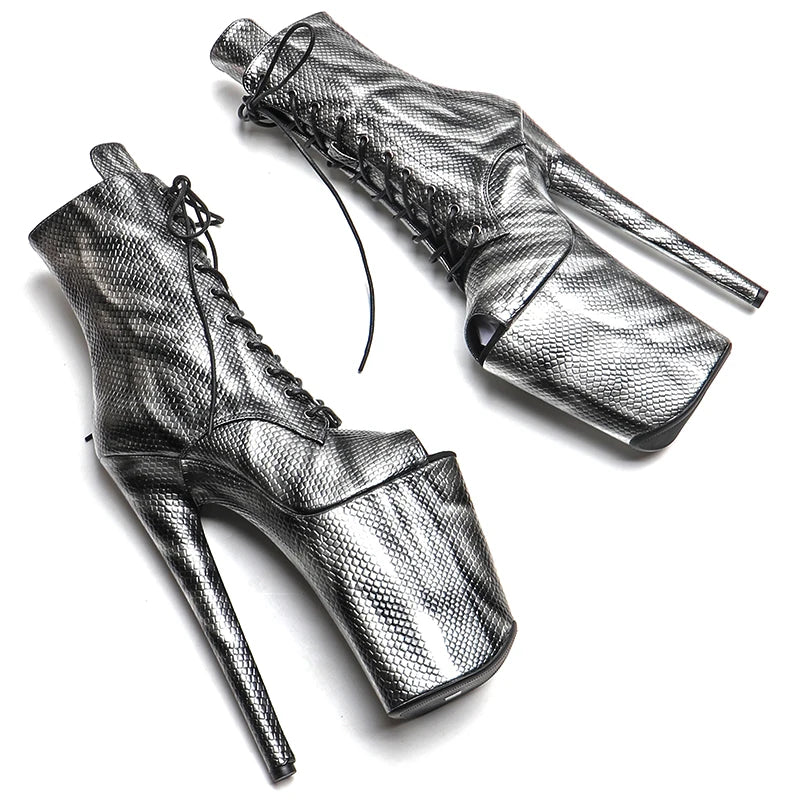 9-Inch Gradient Platform Ankle Boots