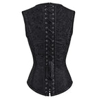 Steampunk Gothic Overbust Corset | Steel Boned Jacquard | S–XXL