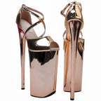 Shiny Platform Sandals - 26cm Pole Dance Heels