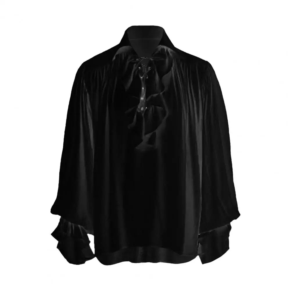 Renaissance Pirate Shirt | Lace-Up | Ruffled Cuffs | 4 Colors | S-3XL