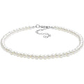 Pearl Collar Choker | Layered Rows | White