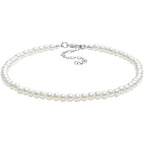 Pearl Collar Choker | Layered Rows | White