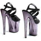 8-Inch Matte Platform Sandals - Slip-On Dance Heels