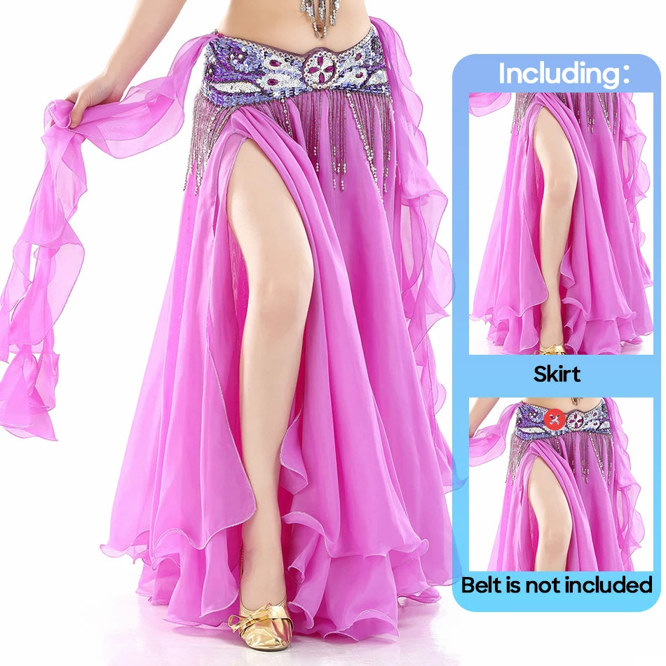 Belly Dance Skirt | Chiffon Double Slit
