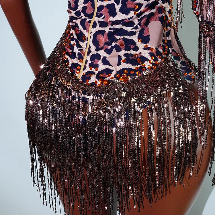 Luxe Rhythm Fringe & Rhinestone Performance Set — Multi‑Color Variants (One Size Fits S–XL)