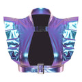 Metallic Shoulder Armor Shrug Crop Top | 6 Colors