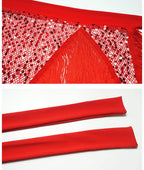 Belly Dance Hip Scarf | Sequin & Bead | Long Fringe | 4 Colors