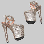 Glitter 8-Inch Platform Pole Dance Heels