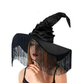 Witch Hat | Wide Brim Tassel | Gothic & Halloween